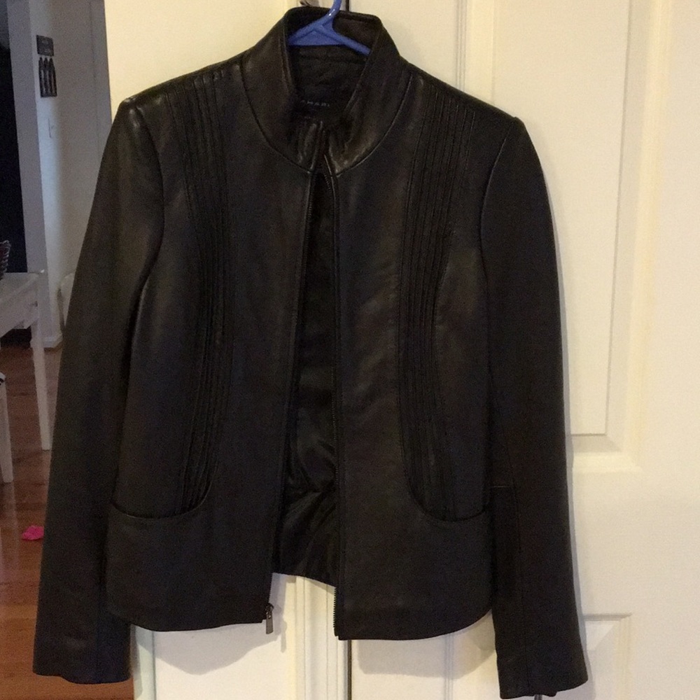 Tahari NWOT leather jacket size M